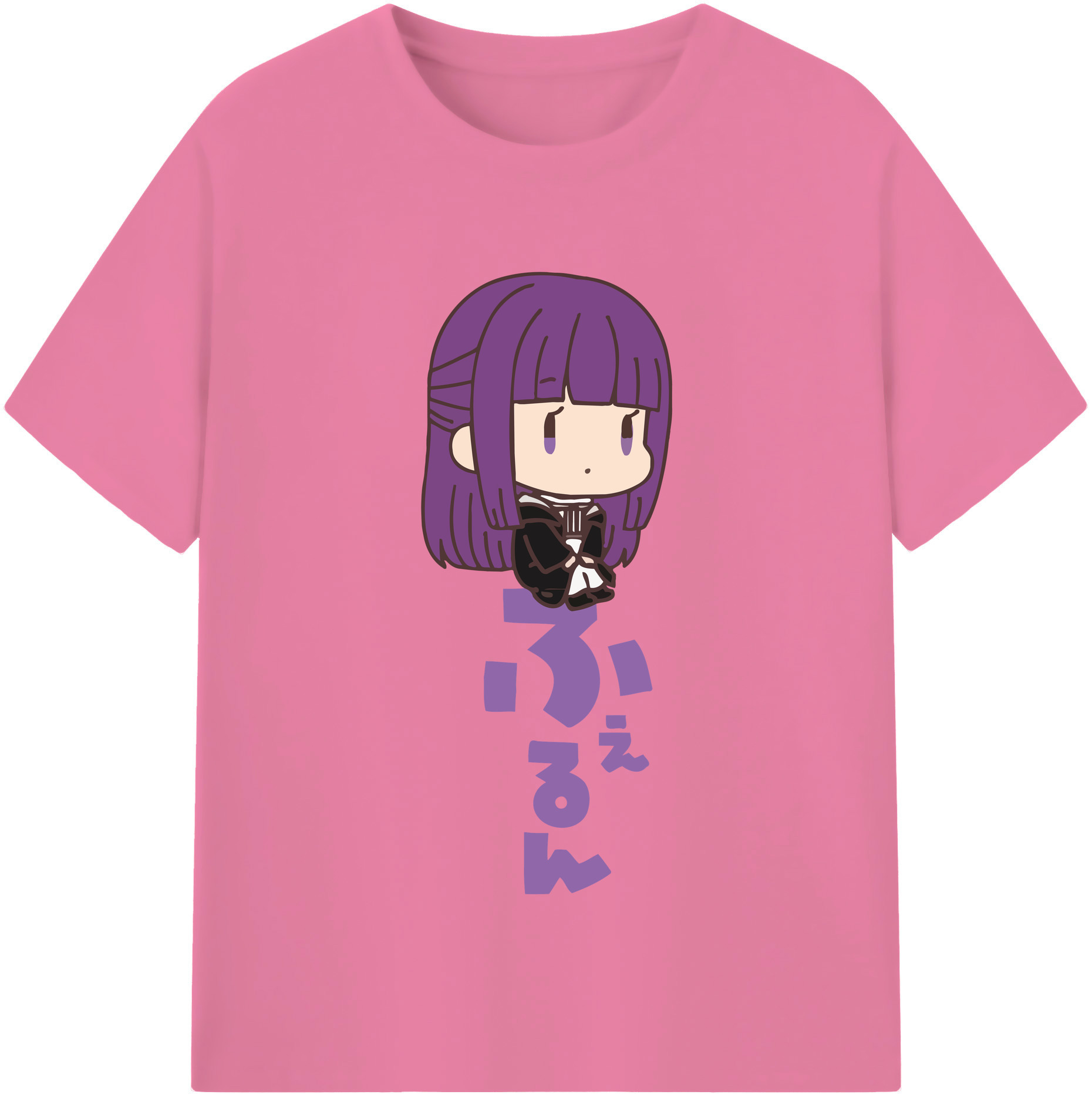 （画像用） 葬送のフリーレン Frieren 綿100％半袖Tシャツ（フロントプリント）